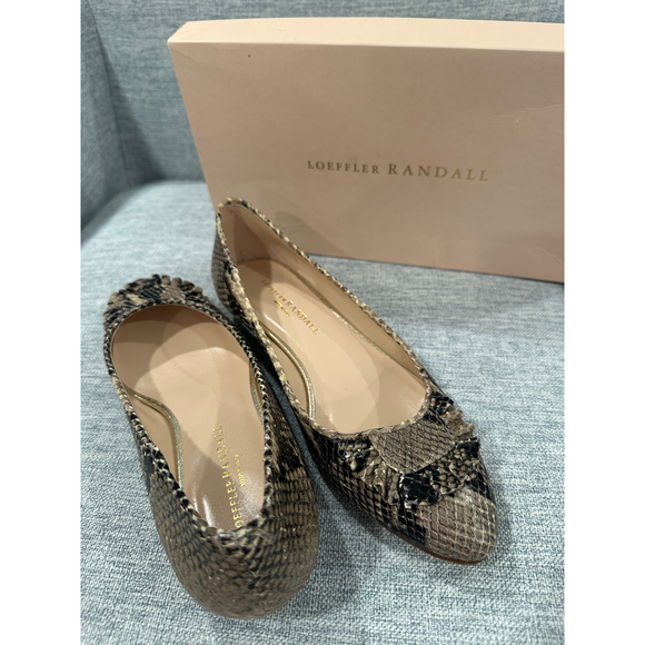 Loeffler Randall Python Flat in Black - Picture 2 of 8